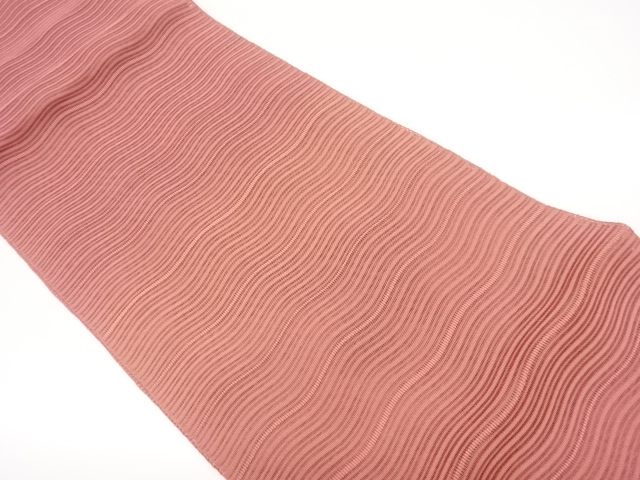 JAPANESE NAGOYA OBI FOR SUMMER / TSUZURE / WOVEN WAVY STRIPE